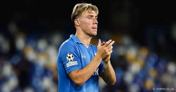 Rasmus Hojlund praises £55million Arsenal signing after Napoli defeat