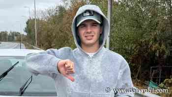 The Traitors star Harry Clark crashes the Corsa he's had since he was 17 and says he 'feels very lucky to be completely fine'
