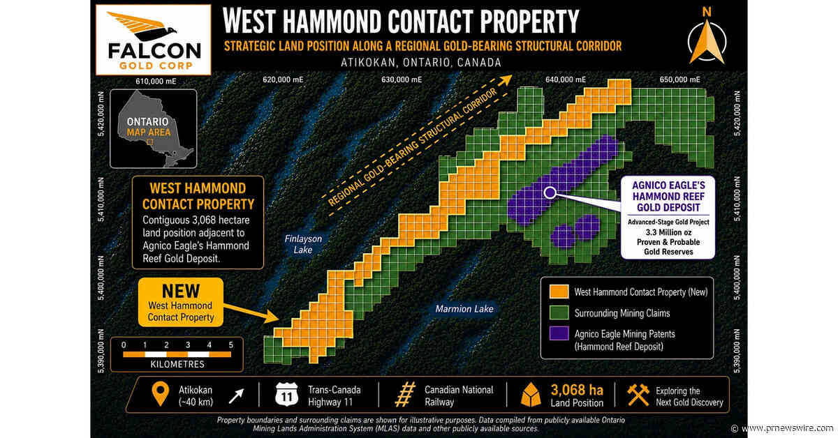 FALCON GOLD ADVANCES DISTRICT-SCALE EXPLORATION STRATEGY WITH WEST HAMMOND FIELD PROGRAM