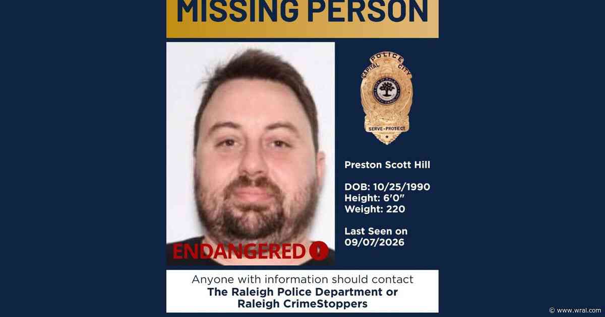Raleigh police, SBI searching for endangered missing man