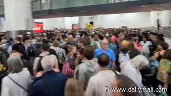 Thousands of passengers are separated from their bags in air traffic control meltdown with more than 50 new cancelled flights on third day of chaos