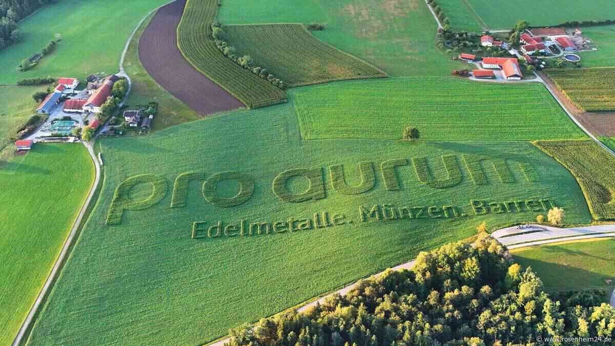 Edelmetallhändler aus Oberbayern pflanzt 365‑Meter‑Logo und riesiges Blühfeld am Waginger See