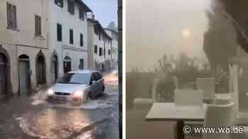 Unwetter-Chaos Italien: Tornado reißt Bäume um, Überflutungen und Sperrungen in der Toskana