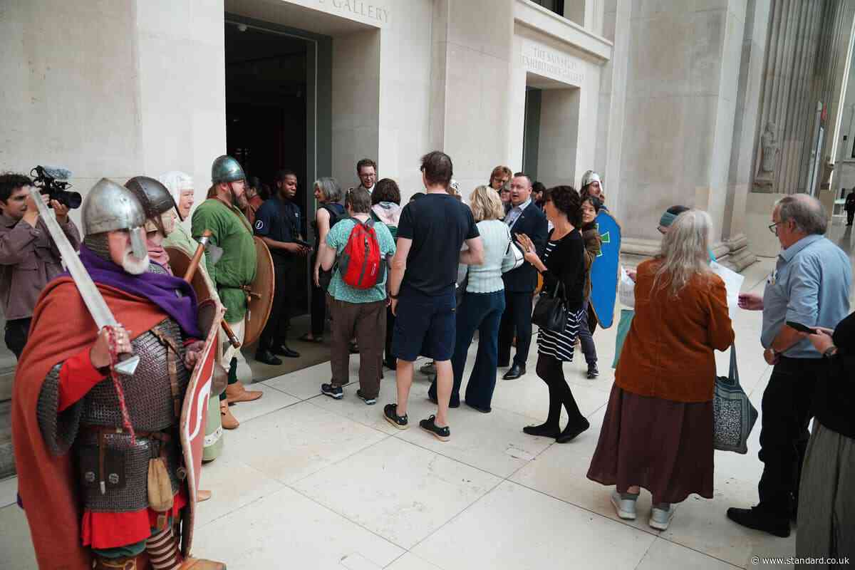 Bayeux Tapestry opens at the British Museum: Huge queues at London attraction as blockbuster show begins