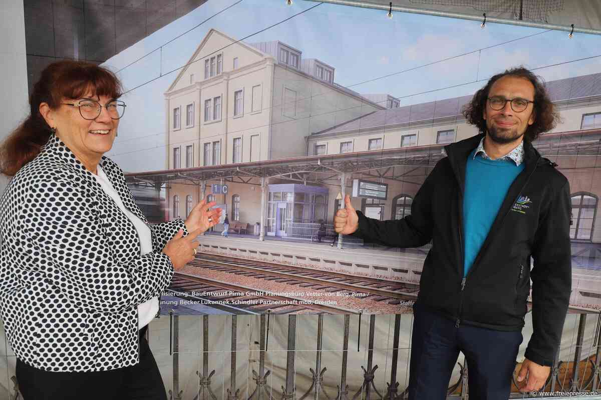Startschuss für neuen Aufzug am Bahnhof Freiberg: Zwei Fliegen mit einer Klappe