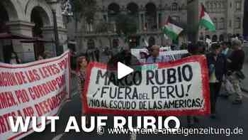 Marco Rubio in Lima: Heftige Ausschreitungen im Video