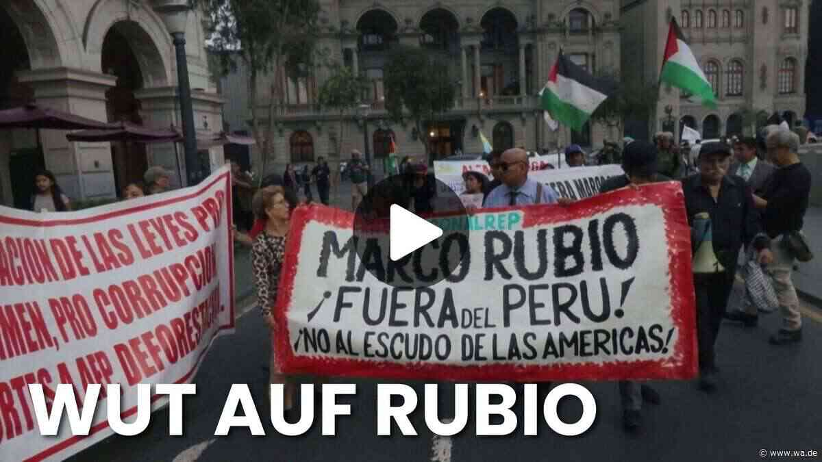 Marco Rubio in Lima: Heftige Ausschreitungen im Video