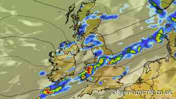 UK weather maps show 31 counties facing heavy rain this weekend – full list