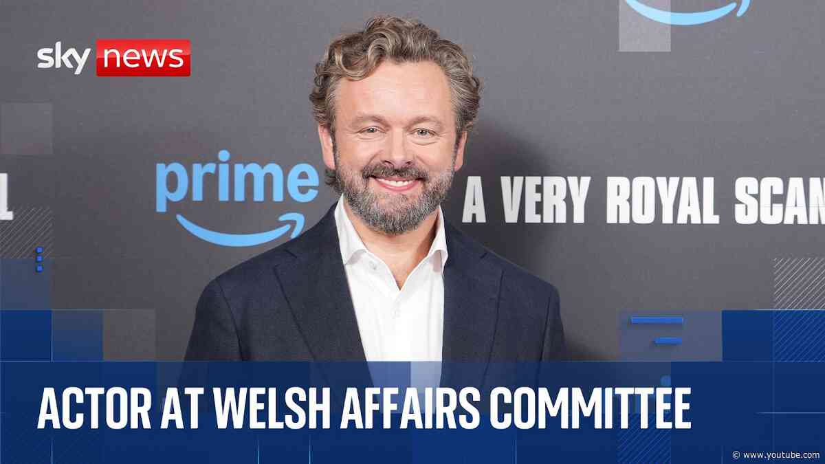 Actor Michael Sheen speaks at Welsh Affairs Committee