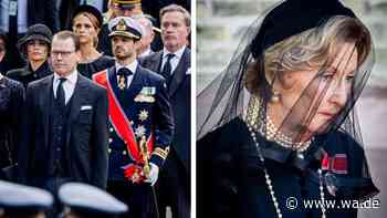 Während Beisetzung von König Harald: Rührende Szene zwischen Prinz Daniel und Königin Sonja sorgt für Aufsehen