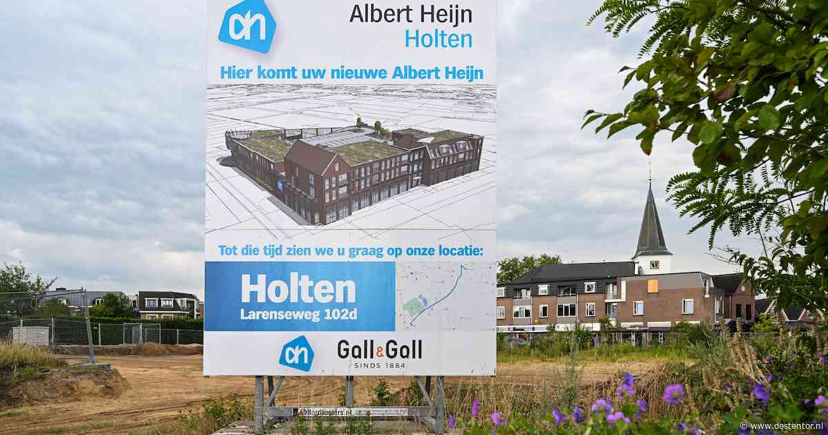 Albert Heijn wil langer op de tijdelijke locatie in Holten blijven, nieuwbouw is nog niet begonnen