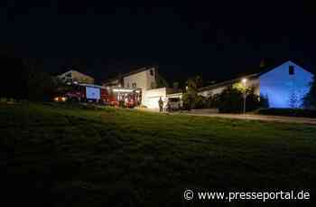 FW Weinheim: Nächtlicher Brand in Steinklingen. Bewohner verhindern größere Brandausbreitung