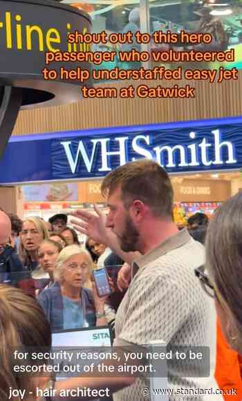 'Hero of Gatwick' becomes viral sensation after shouting out instructions to stranded passengers