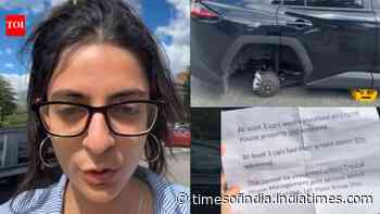 Indian woman finds brother’s car in US missing all 4 wheels