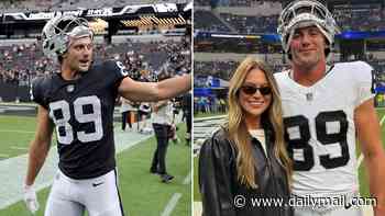Las Vegas Raiders star's stunning girlfriend shares encouraging injury update after he was ruled out for start of season