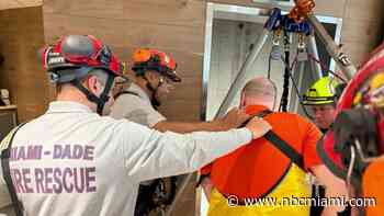 Miami-Dade firefighters turn to rope rescue to help people stuck in elevator