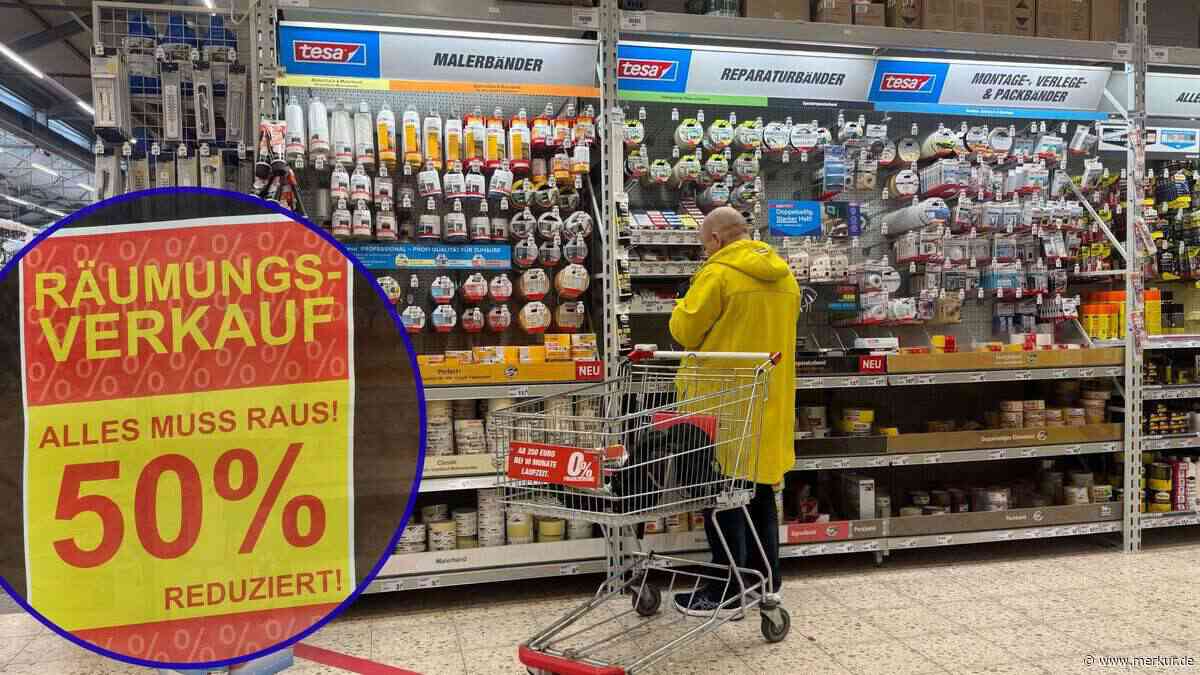 „Alles hat seine Zeit“: Baumarkt schließt nach 40 Jahren – Räumungsverkauf läuft