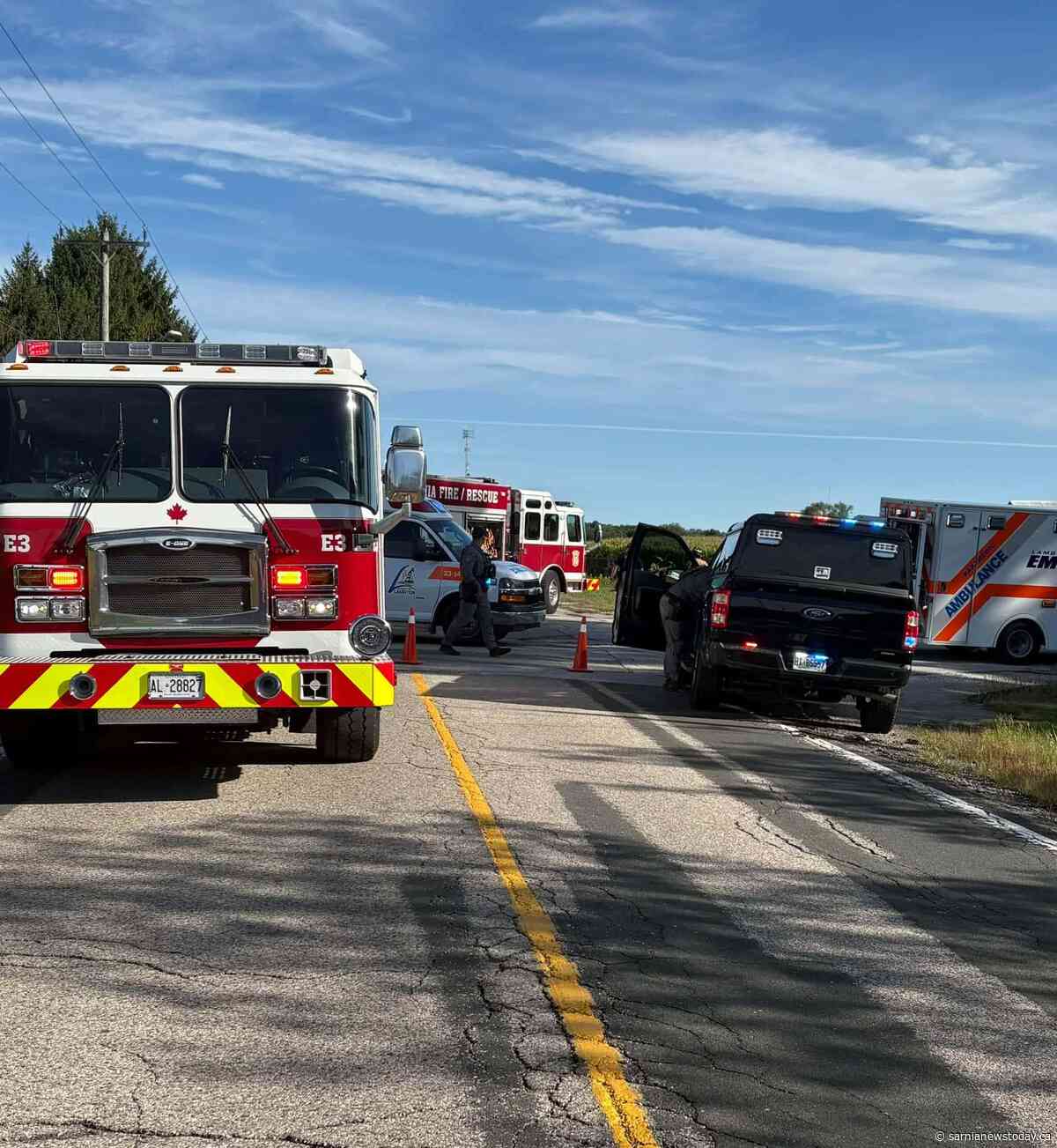 Sarnia crews respond to multi-vehicle crash