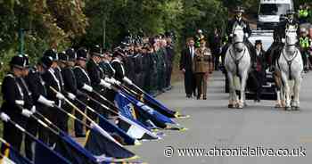 Emotional scenes as family, friends and colleagues gather for funeral of PC Tom Clough