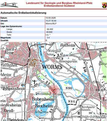 UPDATE: Worms / Bobenheim-Roxheim – Epizentrum des Erdbebens lokalisiert – Stärke 3,4 erschüttert Frankenthal und Mannheim