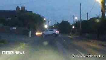 Watch: Swerving drink-driver crashes into wall