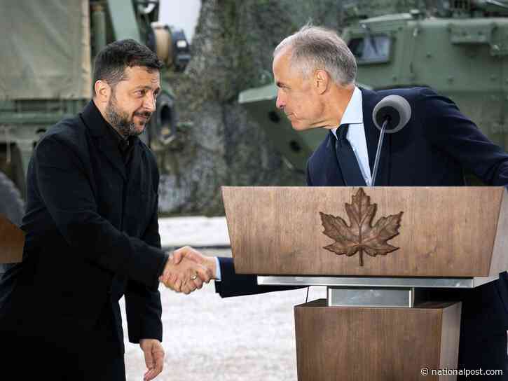 Zelenskyy and Carney sign deal to boost drone production before heading to Banff retreat