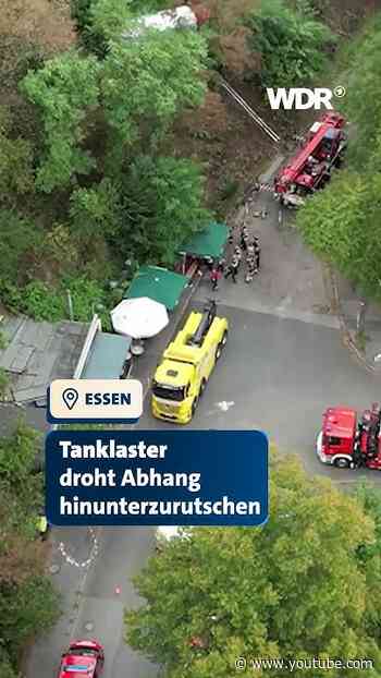 Navi-Fail! Tanklaster landet in Böschung | WDR #news #shorts #nrw #unfall #feuerwehr
