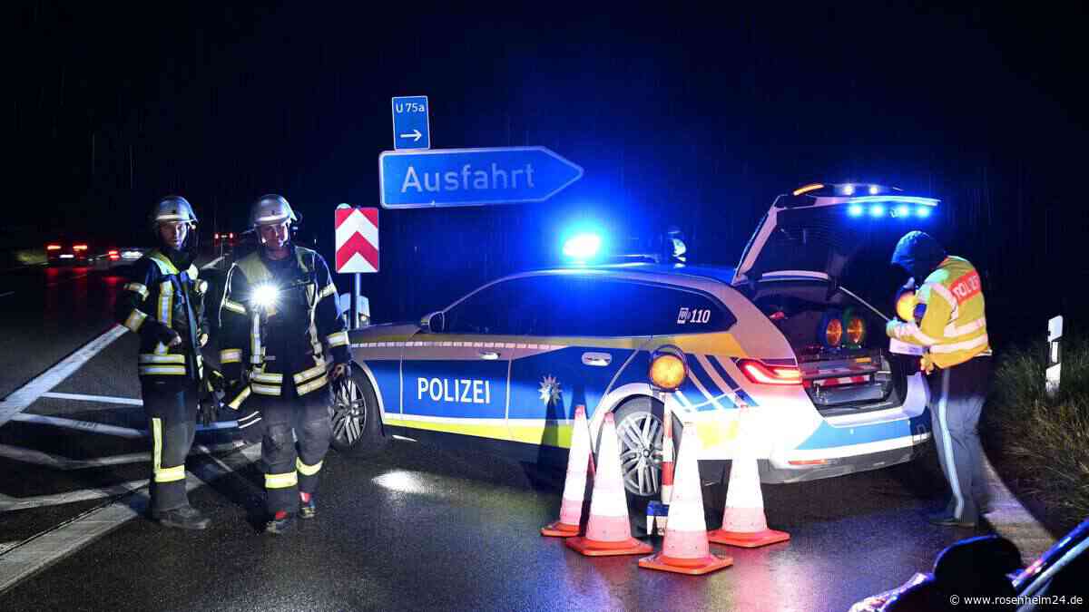 Schwerer Unfall bei Achenmühle: A8-Anschlussstelle und RO5 gesperrt