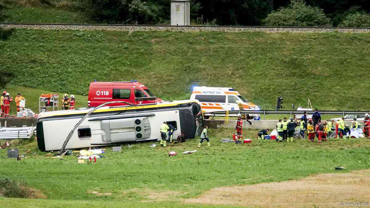 Horrorunfall in der Schweiz: Niederländischer Reisebus verunglückt - mehrere Tote