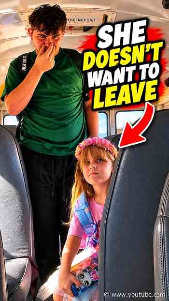 She didn’t want to leave a Stranger’s School Bus 😱 #Parenting #Safety #Educational