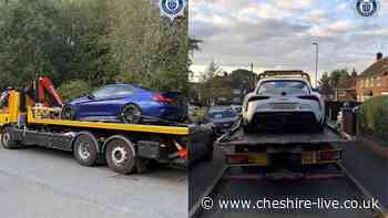 Two BMWs and Toyota seized after 'car meet' in leafy part of Cheshire