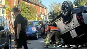 Premier League star flips car on its roof in residential street: Hull City's new £10m signing in crash in his Land Rover Defender while on the way to training