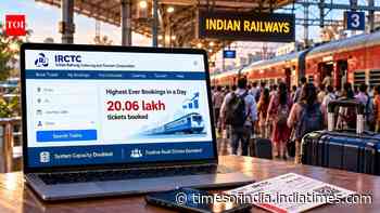 IRCTC books record 20.06 lakh train tickets in a day amid festive rush