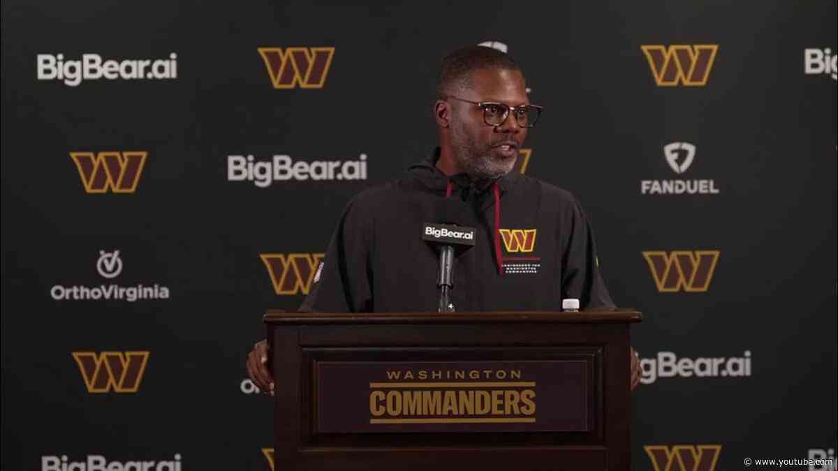 DC Daronte Jones Speaks To The Media Before Practice | Washington Commanders