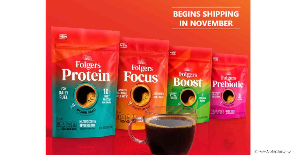 Folgers enters functional coffee with protein, prebiotic and focus blends