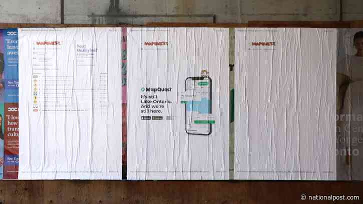 Giant MapQuest directions to Lake Ontario appear on billboards across Canadian and U.S. cities