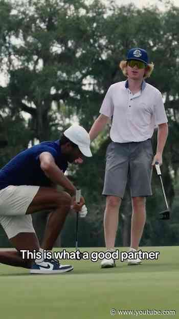 Elite golf duo at the Big Rig Invitational: Matt James & Coach Chippy #nhl #golf
