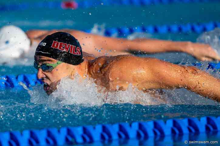 Ilya Kharun Swims 19.4 50 Fly At ASU Practice