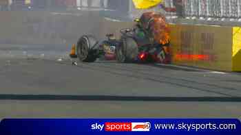 'That's a big old whack!' | F2 driver walks away after car goes up in flames!