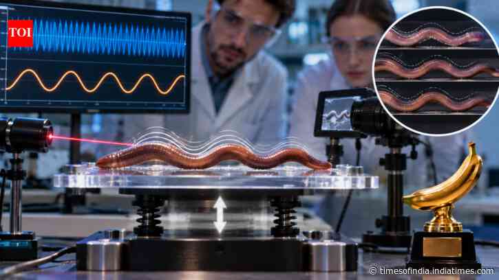 In 2019, scientists shook earthworms and found waves oscillating at half the driving frequency