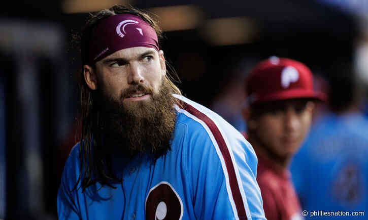 Brandon Marsh leaves game early after taking foul ball off his foot