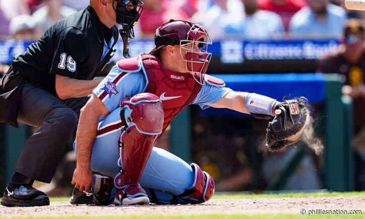 Why is J.T. Realmuto out of the lineup with Zack Wheeler on the mound?