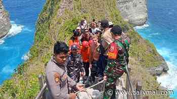 Aussie tourist dies in Bali after slipping and falling 80metres off world-famous 'T-Rex' cliff