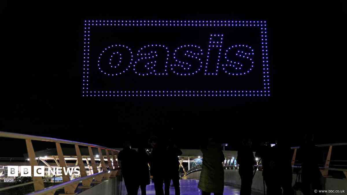 Oasis tease tour announcement with drone display