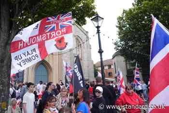 Protesters gather in Portsmouth as police warn against fear and violence