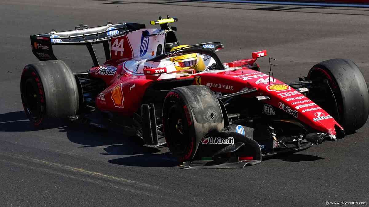 Hamilton crashes as Antonelli tops final practice in Madrid