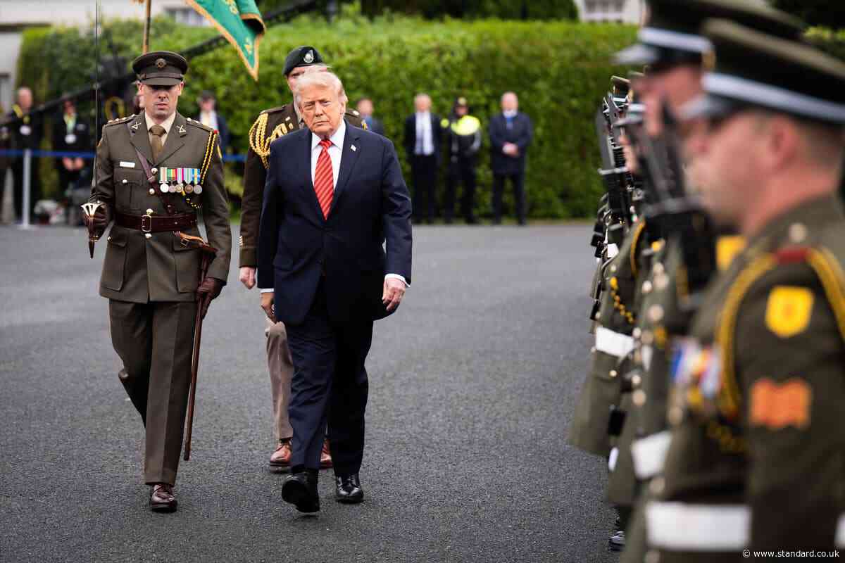 Trump triggers row with backing for united Ireland on trip to Dublin