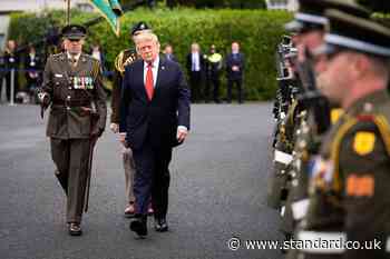 Trump triggers row with backing for united Ireland on trip to Dublin