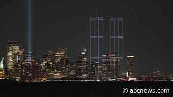 WATCH:  David Muir sharers 9|11 tribute of drones illuminating NYC skyline with Twin Towers