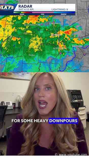 Scattered storms pushing north early this Saturday